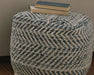 Chevron Pouf - Dream Home Furniture & Mattress (Waite Park, MN)