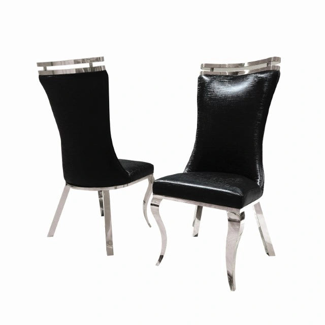 Palazzo Silver Chair (2/CTN) - Dream Home Furniture & Mattress (Waite Park, MN)