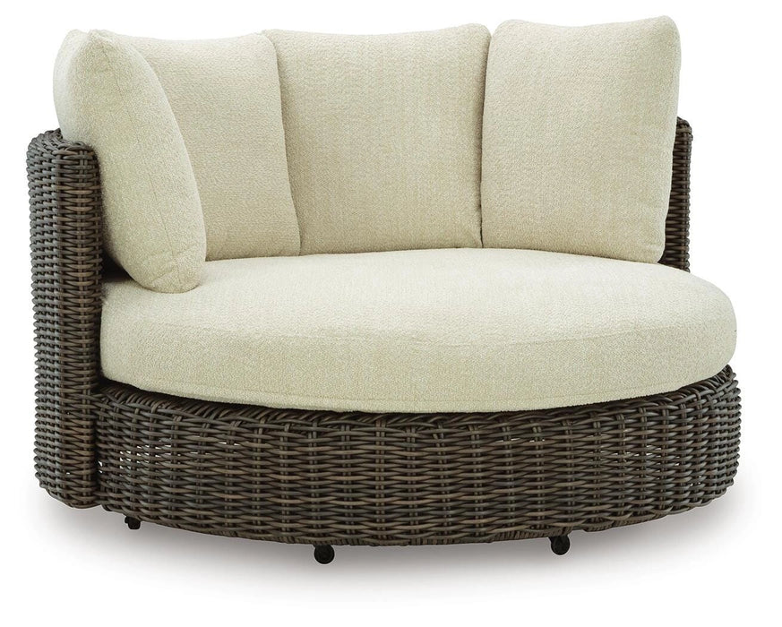 Kimora Outdoor Swivel Lounge Chair with Cushion - Dream Home Furniture & Mattress (Waite Park, MN)
