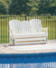 Hyland wave Outdoor Glider Loveseat - Dream Home Furniture & Mattress (Waite Park, MN)