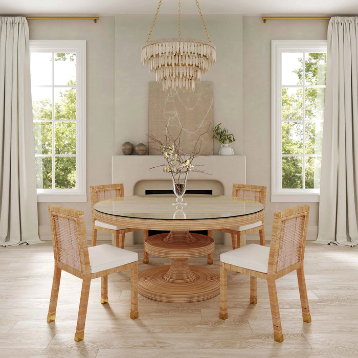 Amara Cream Contract-Grade Linen Dining Chair