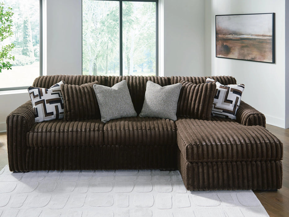 Midnight-Madness Sectional Sofa with Chaise - Dream Home Furniture & Mattress (Waite Park, MN)