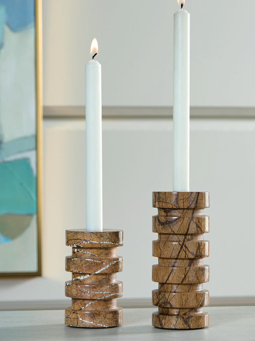Emsleyfield Candle Holder Set (Set of 2) - Dream Home Furniture & Mattress (Waite Park, MN)