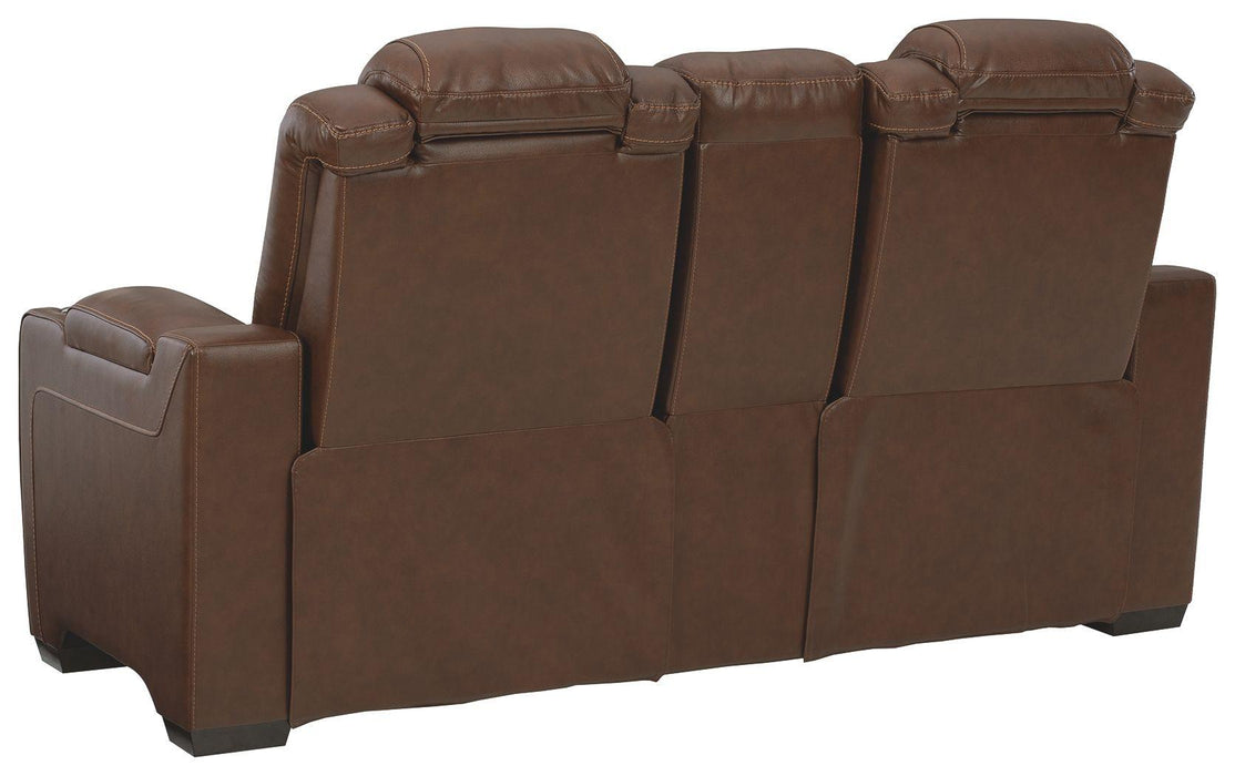 Backtrack - Leather Power Loveseat