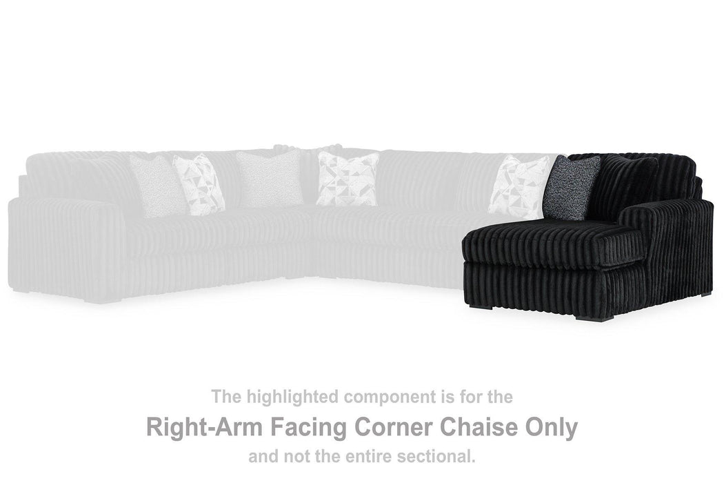 Midnight-Madness Sectional with Chaise - Dream Home Furniture & Mattress (Waite Park, MN)