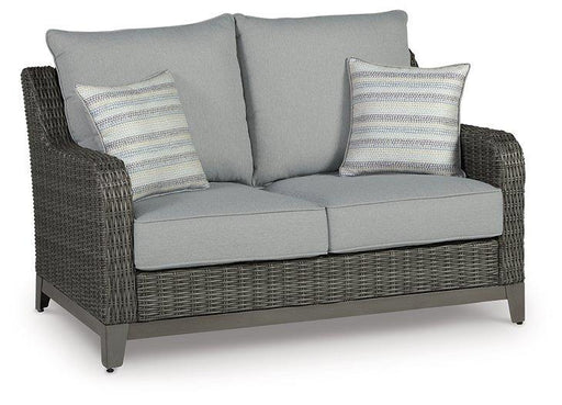 Elite Park Outdoor Loveseat with Cushion - Dream Home Furniture & Mattress (Waite Park, MN)