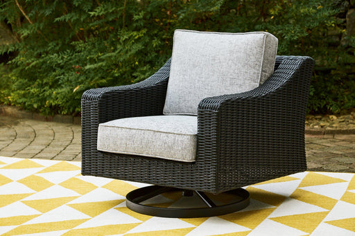 Beachcroft Outdoor Swivel Lounge with Cushion - Dream Home Furniture & Mattress (Waite Park, MN)
