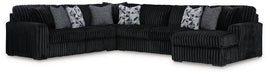 Midnight-Madness Sectional with Chaise - Dream Home Furniture & Mattress (Waite Park, MN)