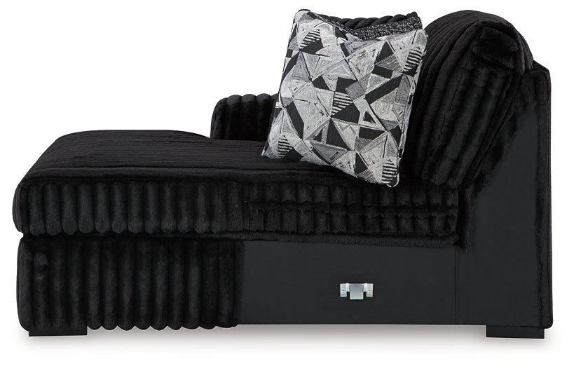 Midnight-Madness Sectional with Chaise - Dream Home Furniture & Mattress (Waite Park, MN)