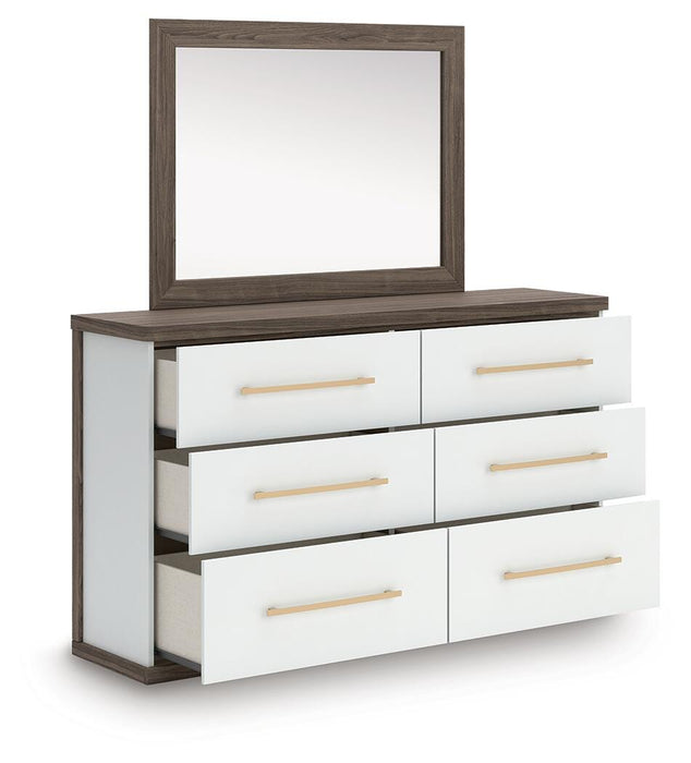 Kendanport Dresser and Mirror - Dream Home Furniture & Mattress (Waite Park, MN)