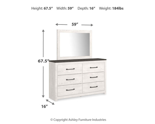 Gerridan Dresser and Mirror - Dream Home Furniture & Mattress (Waite Park, MN)