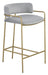 Comstock Upholstered Low Back Stool Grey and Gold - Dream Home Furniture & Mattress (Waite Park, MN)
