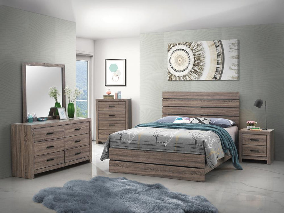 Brantford Eastern King & Queen Panel Bed Barrel Oak