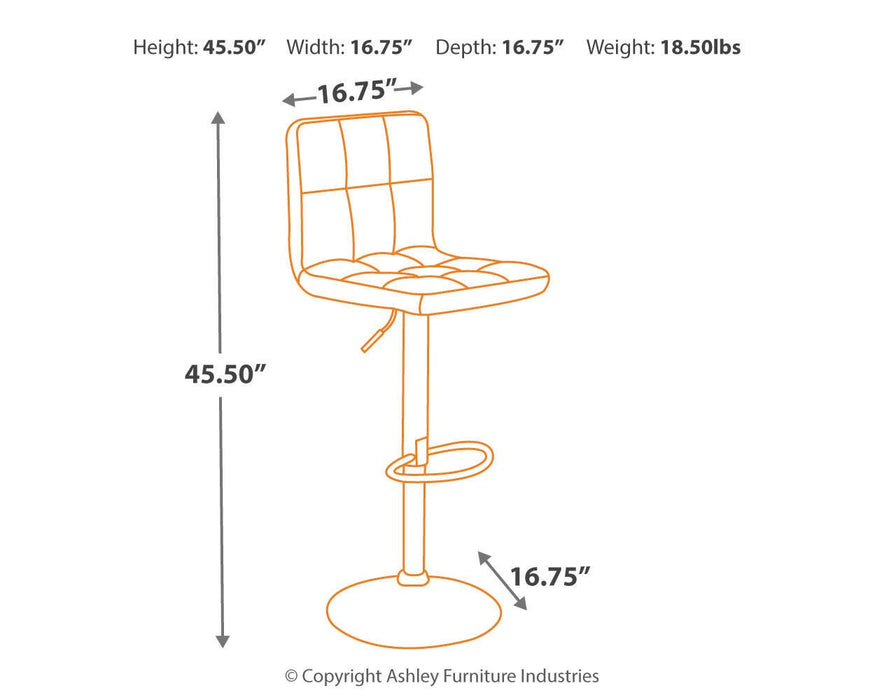 Bellatier Adjustable Height Bar Stool - Dream Home Furniture & Mattress (Waite Park, MN)
