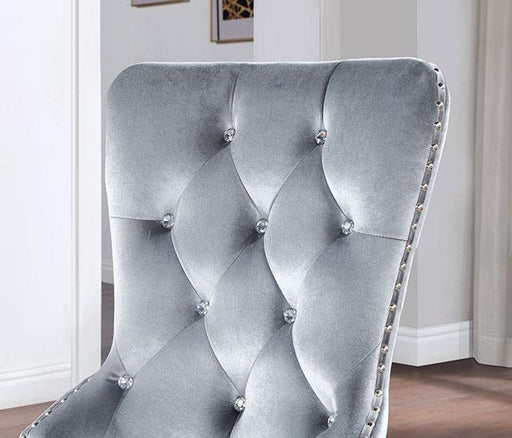 ADALIA Wingback Chair (2/CTN), Silver/Dark Gray - Dream Home Furniture & Mattress (Waite Park, MN)