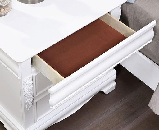 ALECIA Night Stand w/ USB, White - Dream Home Furniture & Mattress (Waite Park, MN)