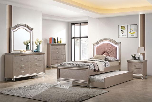 ALLIE Chest, Rose Gold - Dream Home Furniture & Mattress (Waite Park, MN)