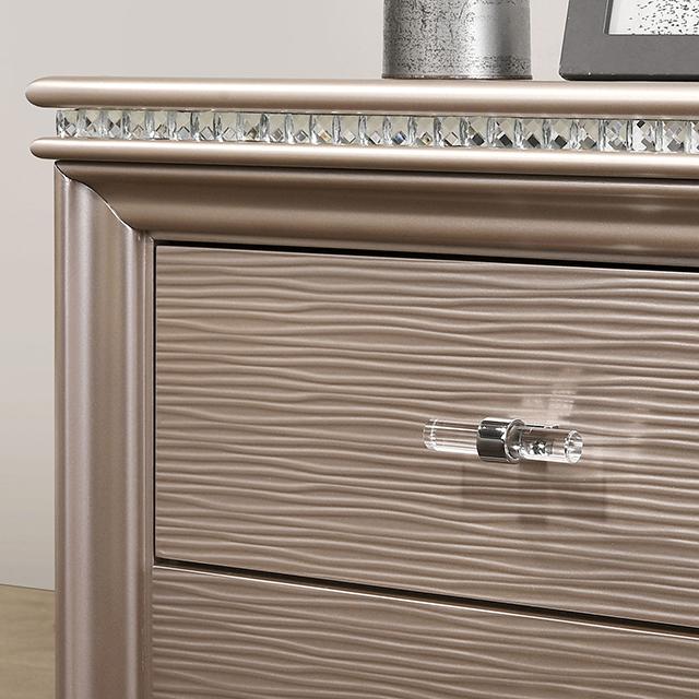 ALLIE Chest, Rose Gold - Dream Home Furniture & Mattress (Waite Park, MN)