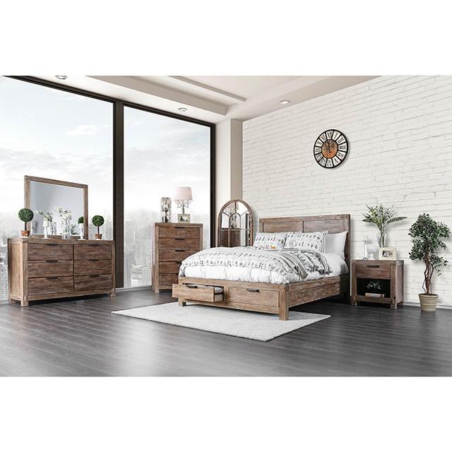 Wynton Weathered Light Oak Mirror - Dream Home Furniture & Mattress (Waite Park, MN)