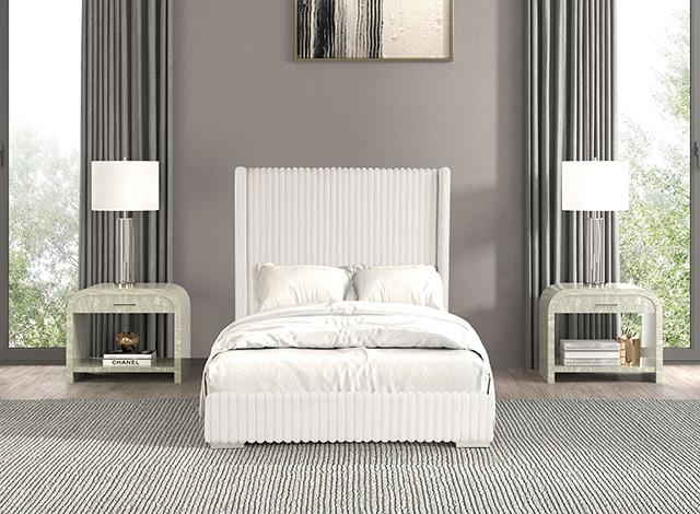 Cadwell E.King, Queen, & Full Bed White, Gray, & Black - Dream Home Furniture & Mattress (Waite Park, MN)