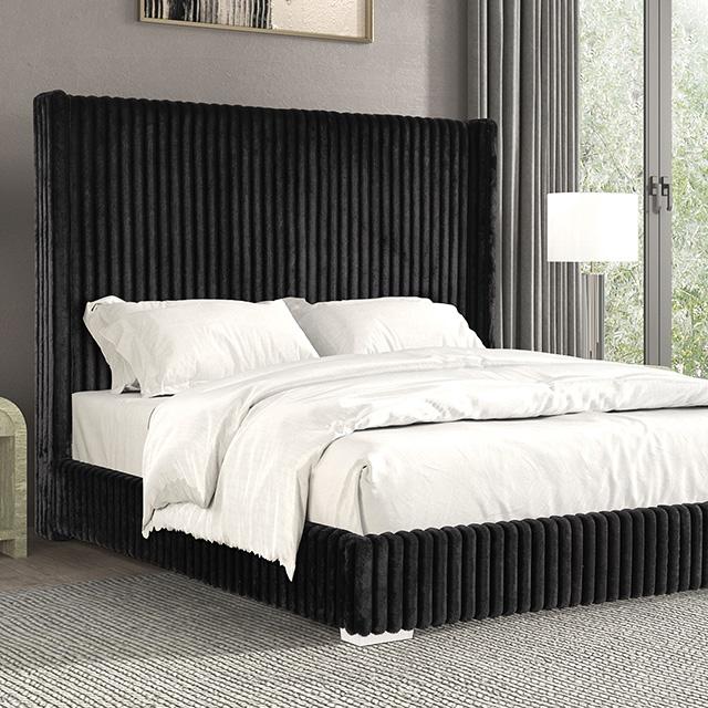 Cadwell E.King, Queen, & Full Bed White, Gray, & Black - Dream Home Furniture & Mattress (Waite Park, MN)