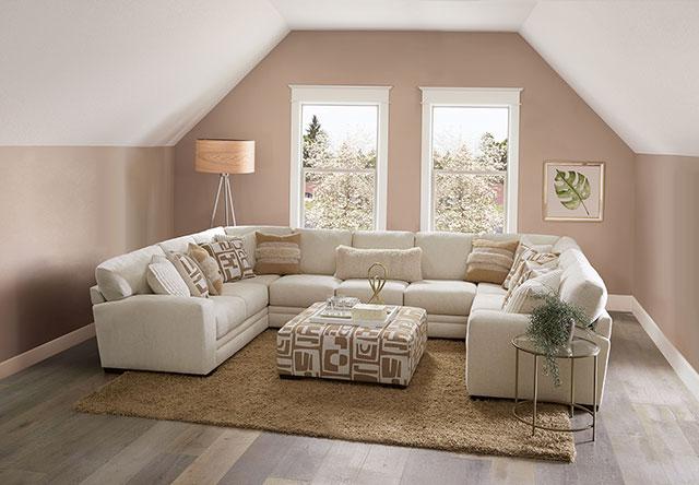 CARLETON Sectional, Ivory/Tan - Dream Home Furniture & Mattress (Waite Park, MN)