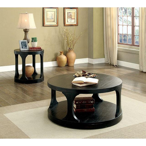 Carrie Antique Black End Table - Dream Home Furniture & Mattress (Waite Park, MN)