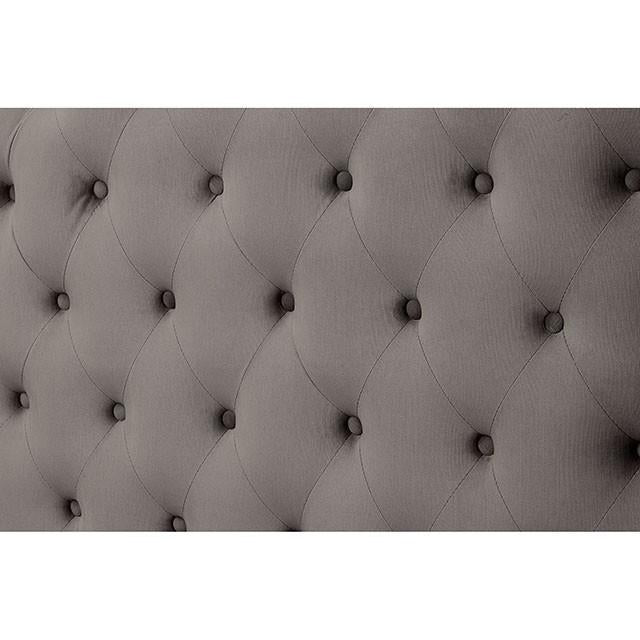 Cayla Cal.King, E.King, & Queen Bed Silver & Grey - Dream Home Furniture & Mattress (Waite Park, MN)