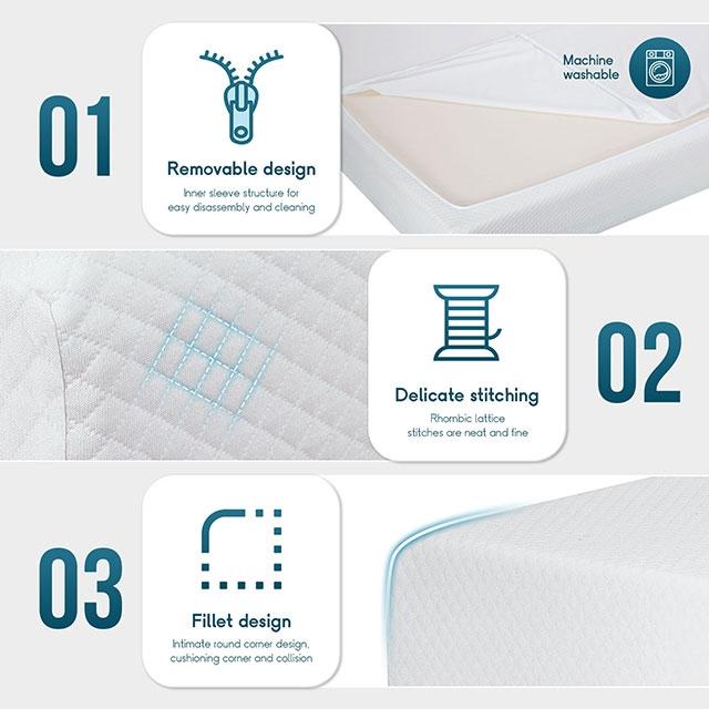 Artemisia 6" Memory Foam Mattress White - Dream Home Furniture & Mattress (Waite Park, MN)