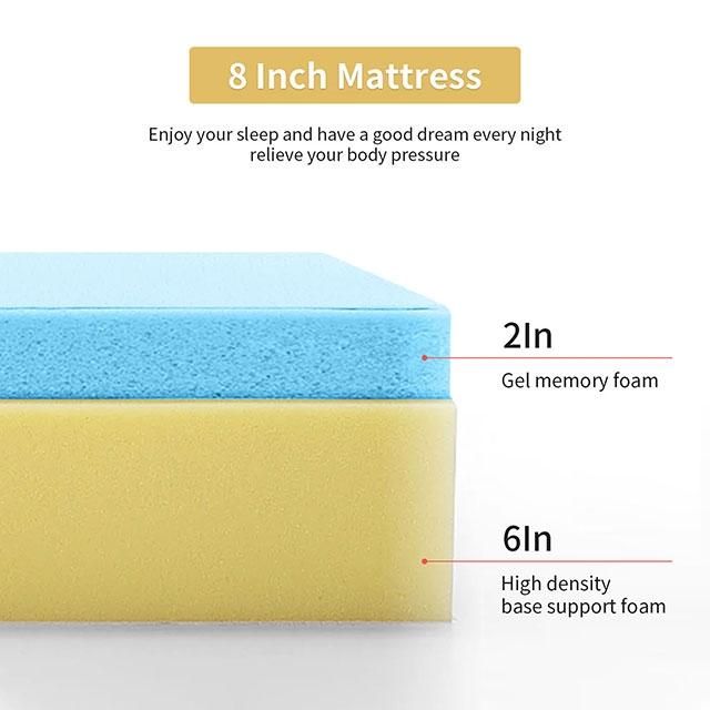 Artemisia 8" Memory Foam Mattress - Dream Home Furniture & Mattress (Waite Park, MN)