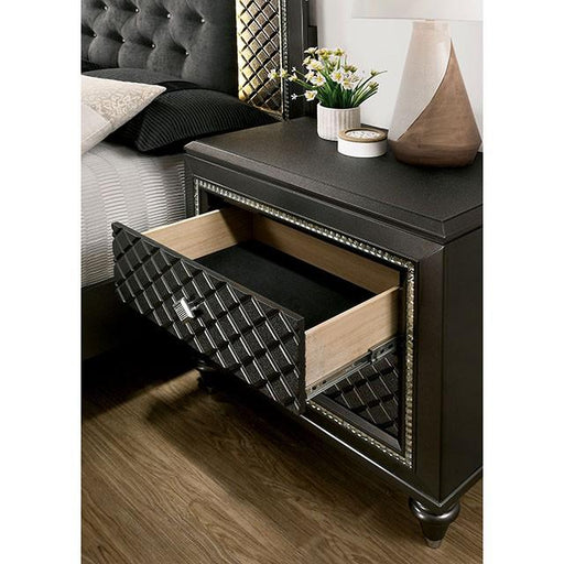 Demetria Metallic Gray Night Stand - Dream Home Furniture & Mattress (Waite Park, MN)