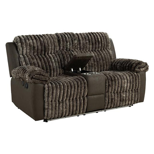 Dionysus Manual Reclining Loveseat Brown - Dream Home Furniture & Mattress (Waite Park, MN)