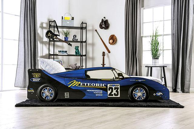 DUSTRACK Twin Bed, Blue & Red