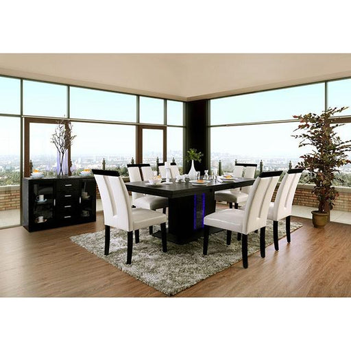 Evangeline Black/Beige Dining Table - Dream Home Furniture & Mattress (Waite Park, MN)