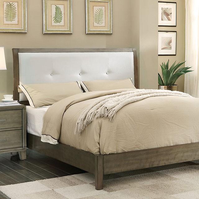 ENRICO I Gray Cal.King Bed - Dream Home Furniture & Mattress (Waite Park, MN)