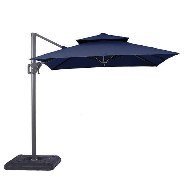 Fida 8 Ft Square Umbrella w/ Double Top + 37" Large Base - Dream Home Furniture & Mattress (Waite Park, MN)