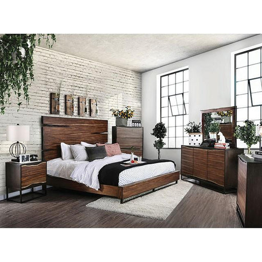 Fulton Dark Oak/Dark Walnut Mirror - Dream Home Furniture & Mattress (Waite Park, MN)