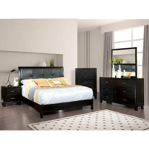 Enrico Full Queen Bed Brown, Black, & Cherry - Dream Home Furniture & Mattress (Waite Park, MN)