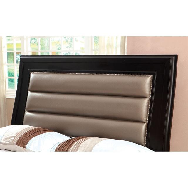Golva Bed Beige & Black - Dream Home Furniture & Mattress (Waite Park, MN)