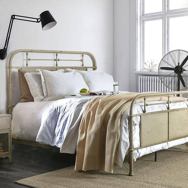Haldus Cal.King, E.King, & Twin Bed White, Ivory, & Red