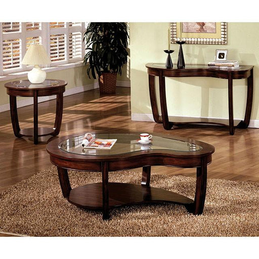 Crystal Falls Dark Cherry Sofa Table - Dream Home Furniture & Mattress (Waite Park, MN)