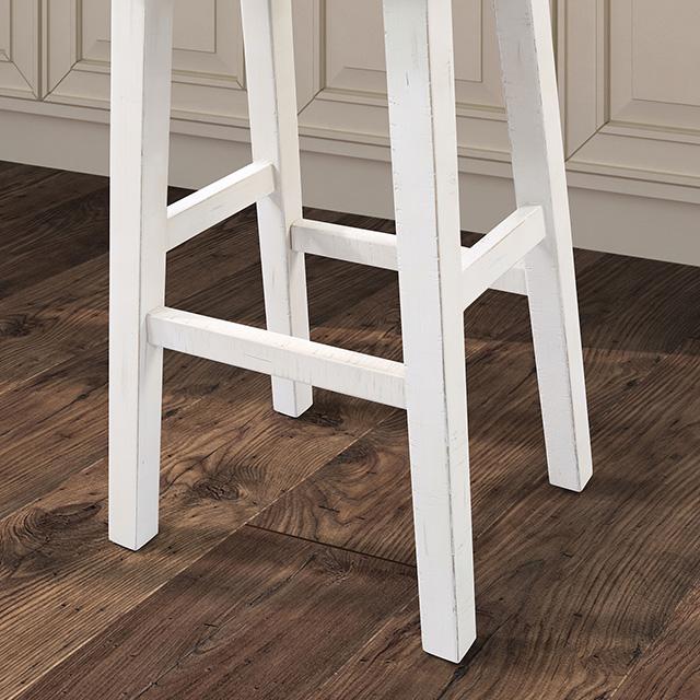 Biasca 24" Stool (2/CTN) White, Brown, & Black