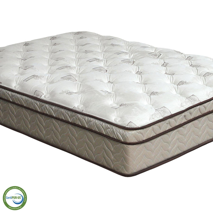 Lilium White/Brown 13" Euro Pillow Top Mattress, Full - Dream Home Furniture & Mattress (Waite Park, MN)