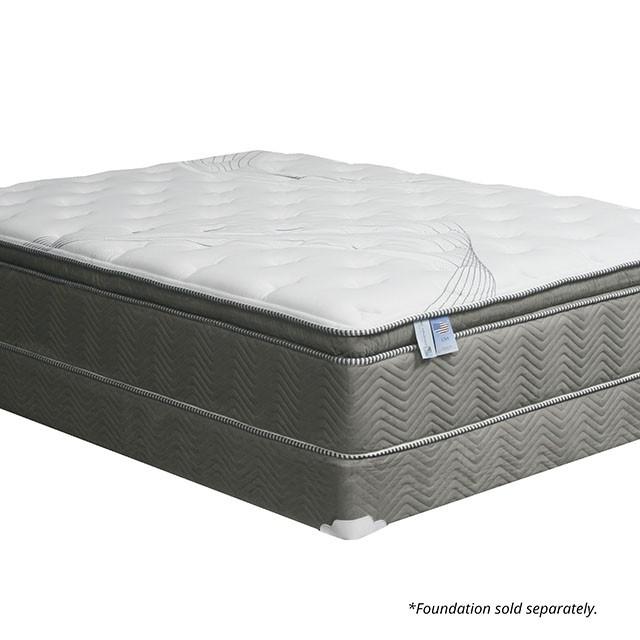 STORMIN White/Gray 13" Euro Pillow Top Mattress, Full - Dream Home Furniture & Mattress (Waite Park, MN)