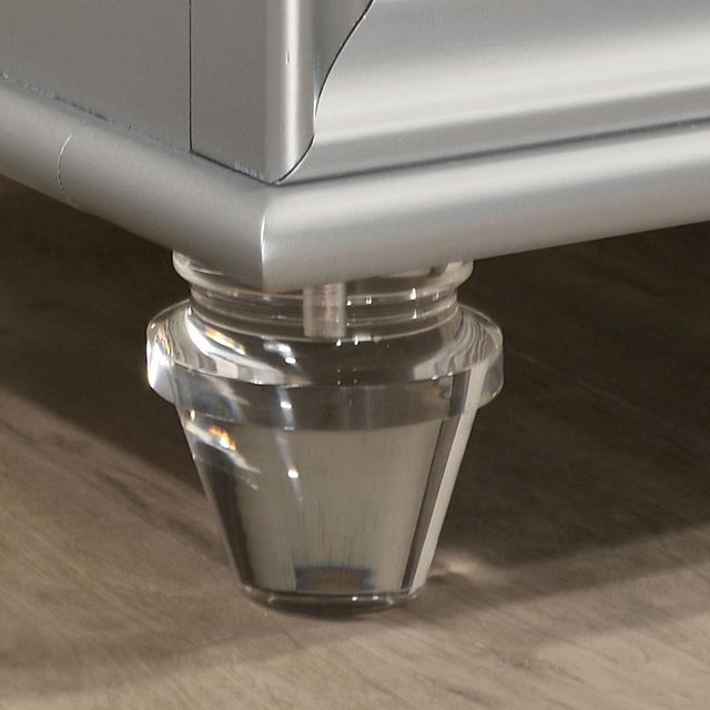 MADDIE Night Stand, Silver - Dream Home Furniture & Mattress (Waite Park, MN)