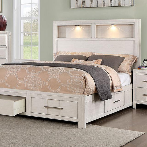KARLA Cal.King Bed, White - Dream Home Furniture & Mattress (Waite Park, MN)