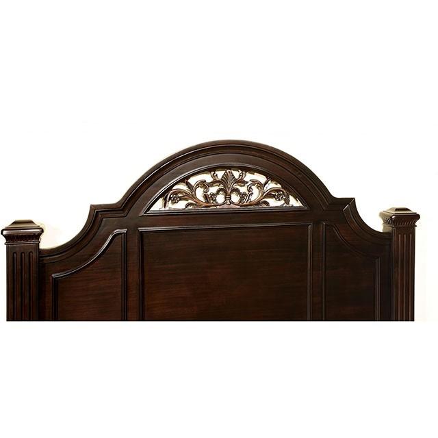 Syracuse Dark Walnut Cal.King Bed - Dream Home Furniture & Mattress (Waite Park, MN)