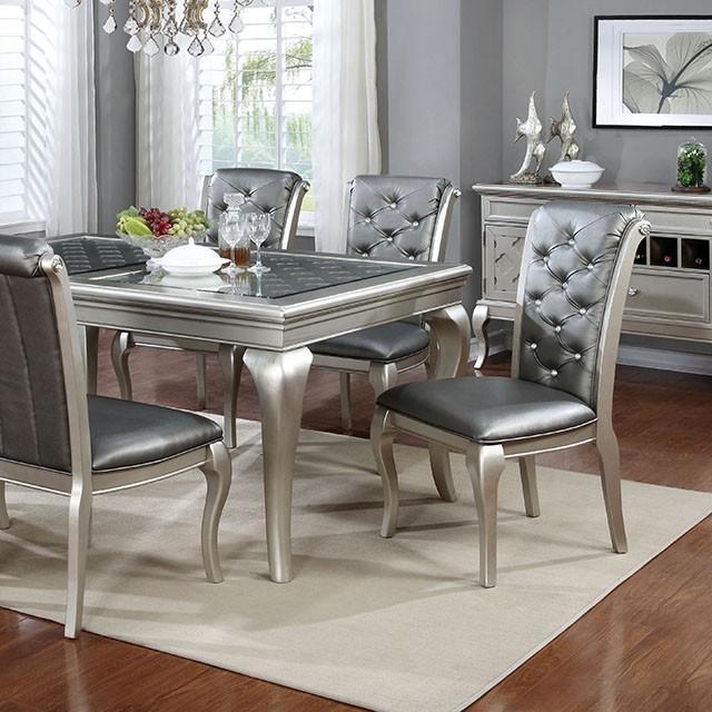 Amina Champagne Dining Table - Dream Home Furniture & Mattress (Waite Park, MN)