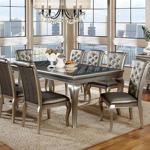 Amina Champagne Dining Table - Dream Home Furniture & Mattress (Waite Park, MN)