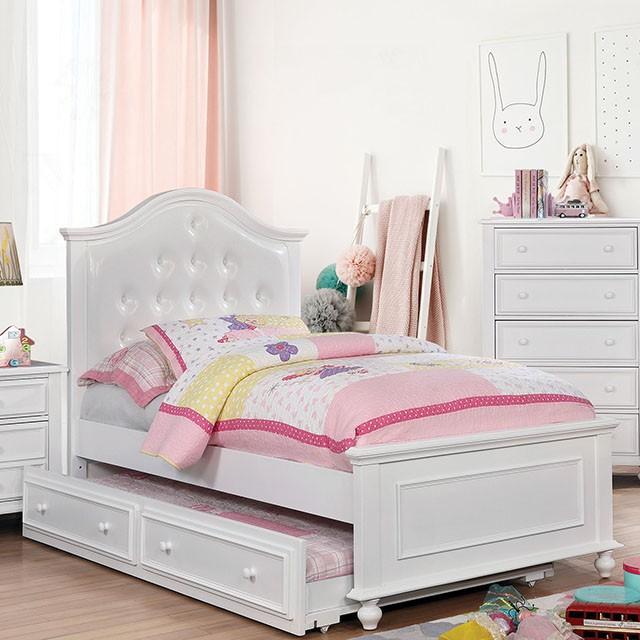 OLIVIA White Full & Twin Bed - Dream Home Furniture & Mattress (Waite Park, MN)